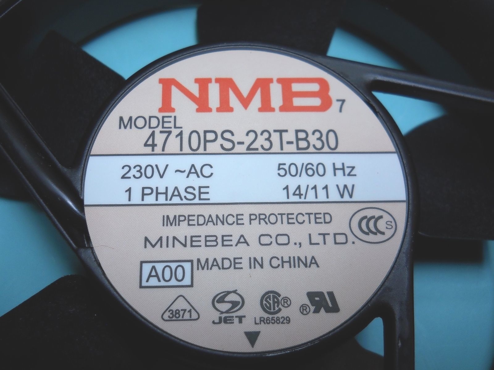 NMB 4710PS-23T-B30 FAN 230 VAC 1 PHASE NEW CONDITION NO BOX