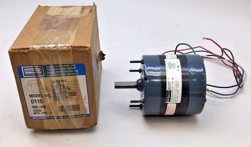 Fasco D115 Motor 1/12 HP 115/230V 60HZ 1550 RPM 1 Speed