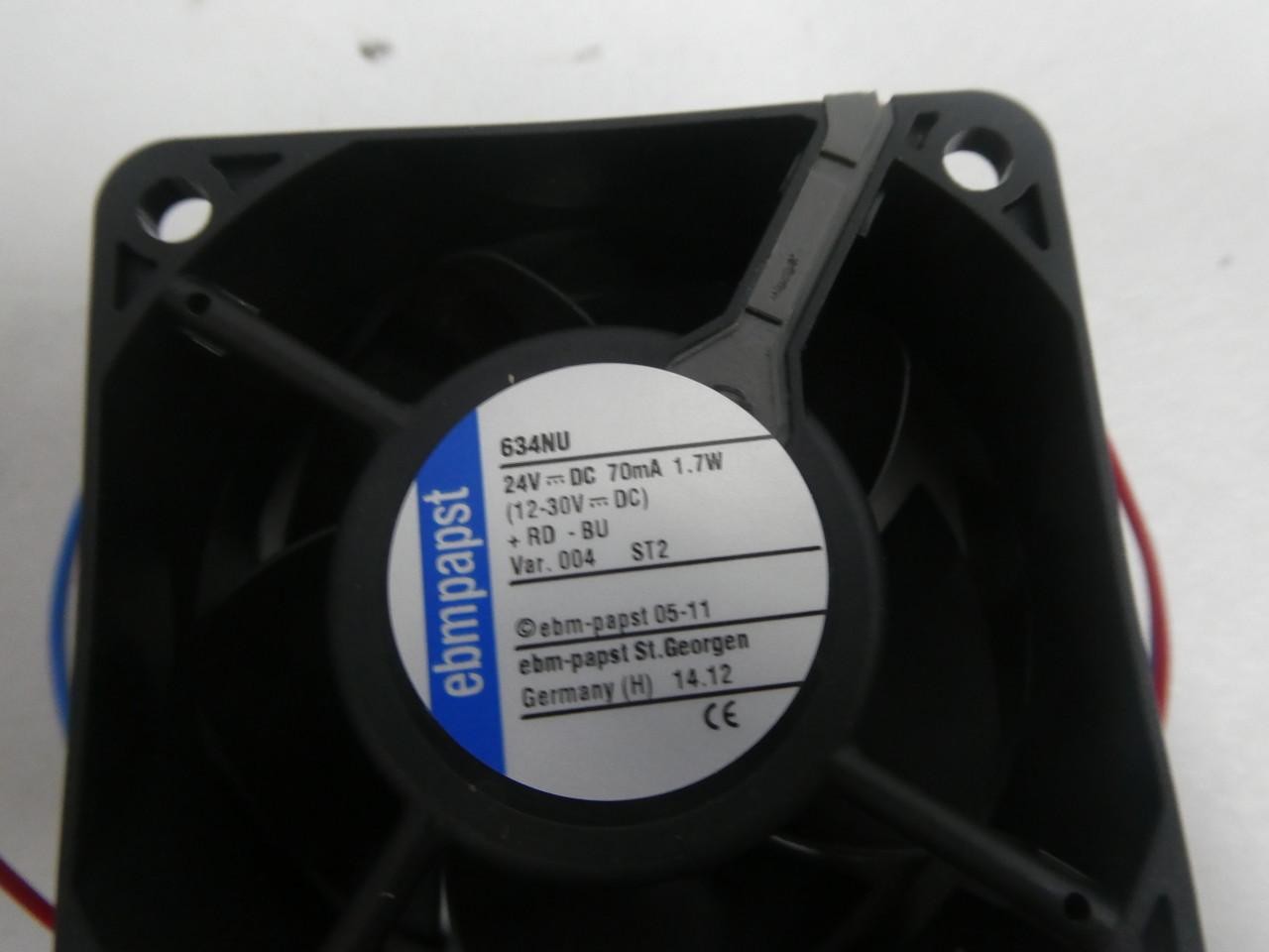 Ebm-papst 634NU Fan 2-3/8in 12-30v-dc