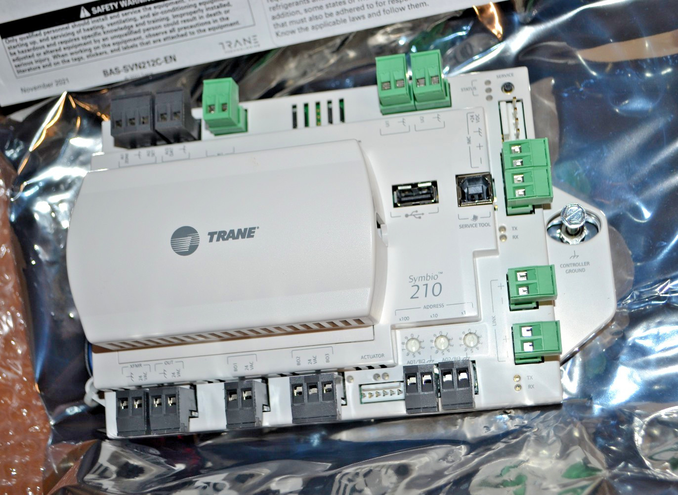TRANE Symbio 210 Programmable VAV Controller, No Actuator ~ BMSY210VTA0101011