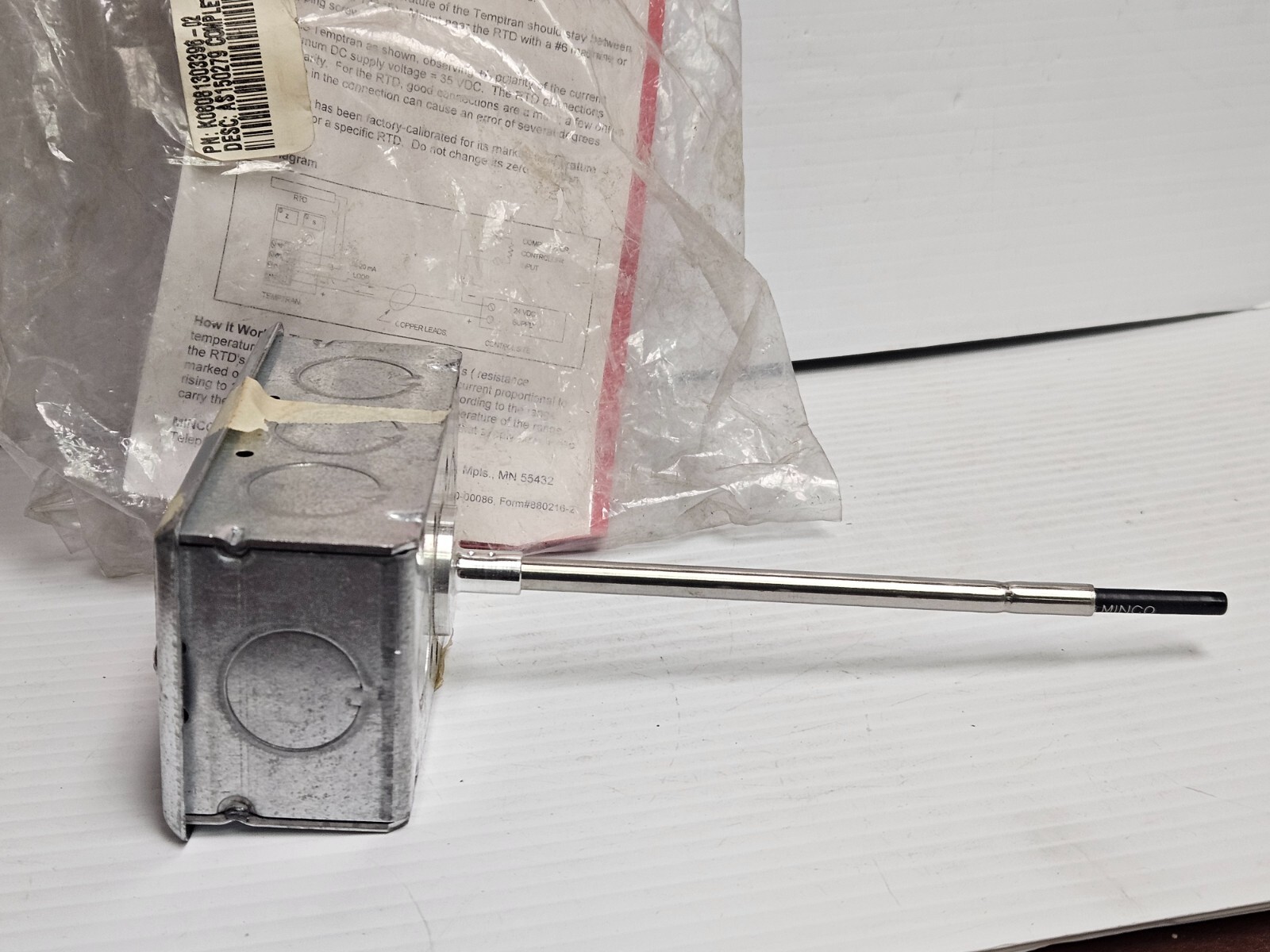 NEW MINCO TEMPERATURE SENSOR AS204803PDY6T111H2 TT151PD1H 100-BW