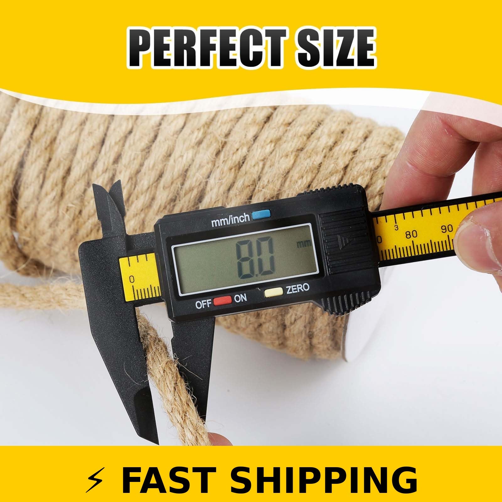 Radix Rope 8MM x 50FT Jute Twine – Heavy Duty Natural Fiber