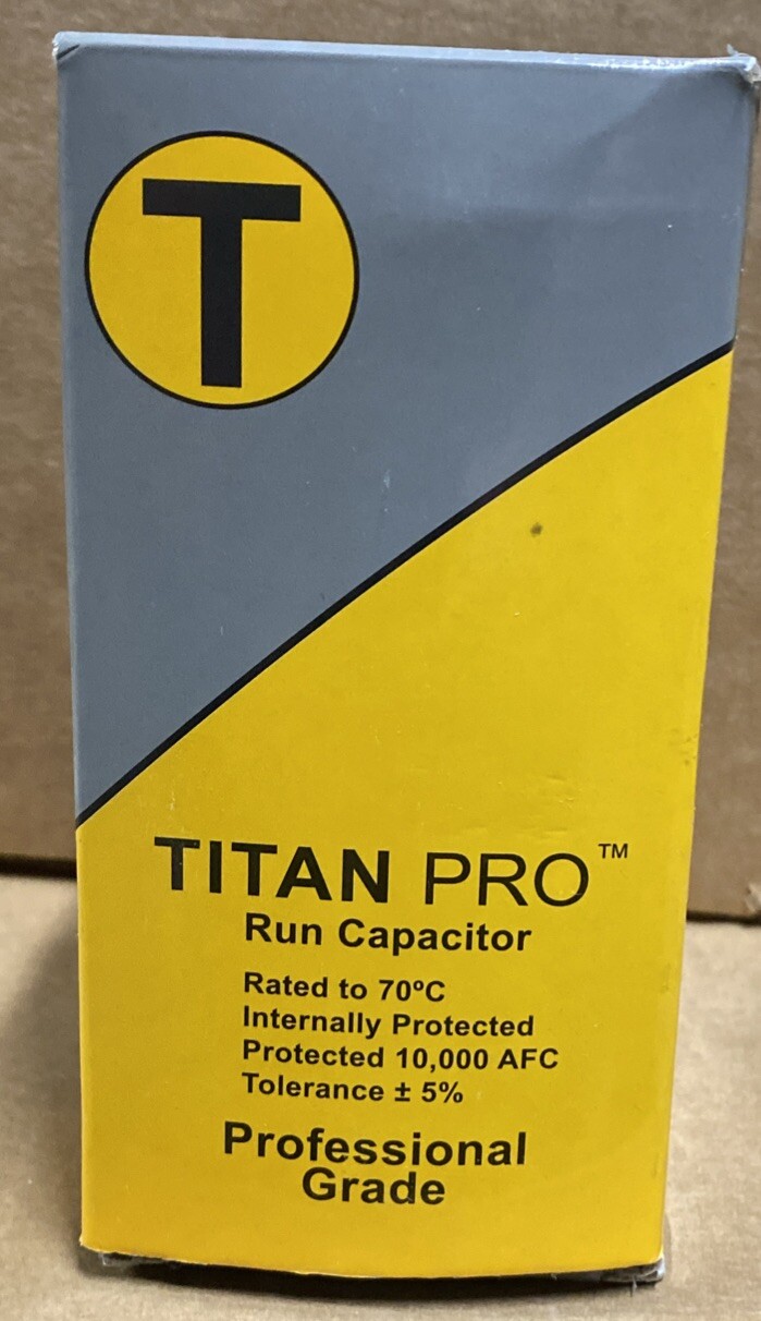 Titan Pro Run Capacitor Model TRCFD605 440/370vac NEW