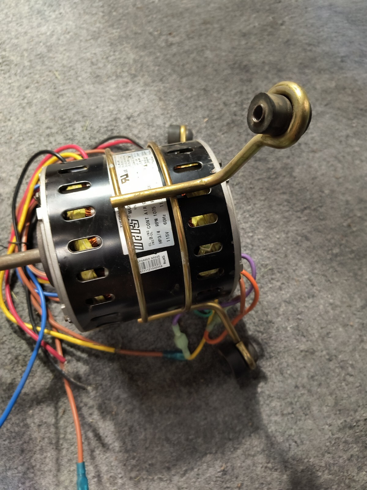 MARS 10589 FUNACE BLOWER MOTOR 115V 3SPD 3/4 HP RPM 1075 Y7L623F05S w/Hanger