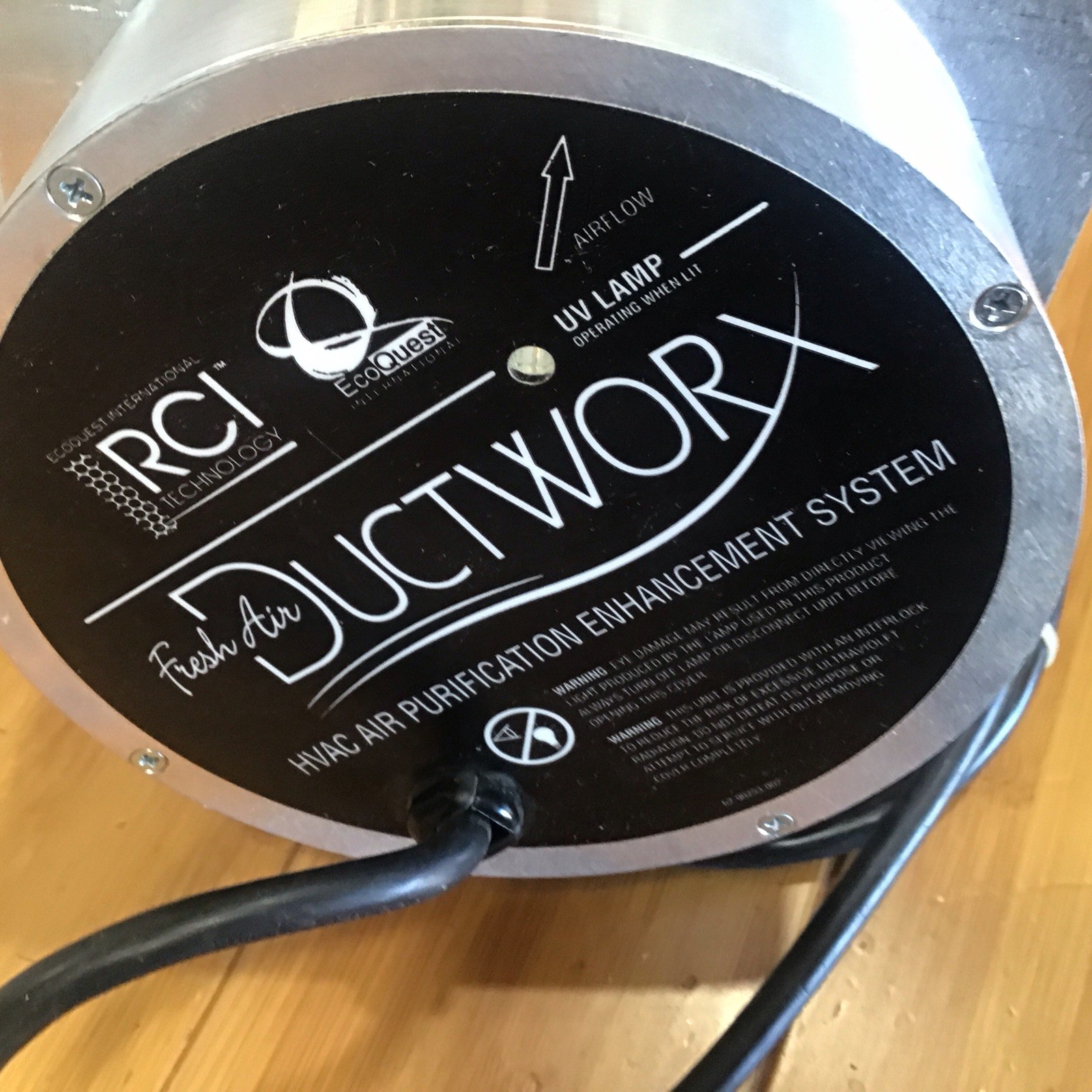 Fresh Air Ductworx HVAC Air Purification Enhancement System UV Light, Working!