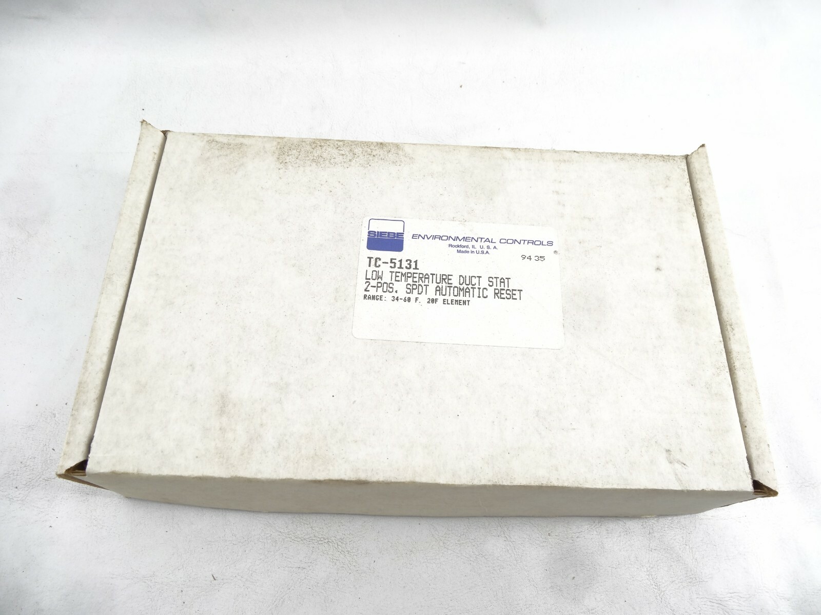 Siebe / Invensys TC-5131 Low Temperature Control Duct Stat 2-Pos SPDT Auto Reset