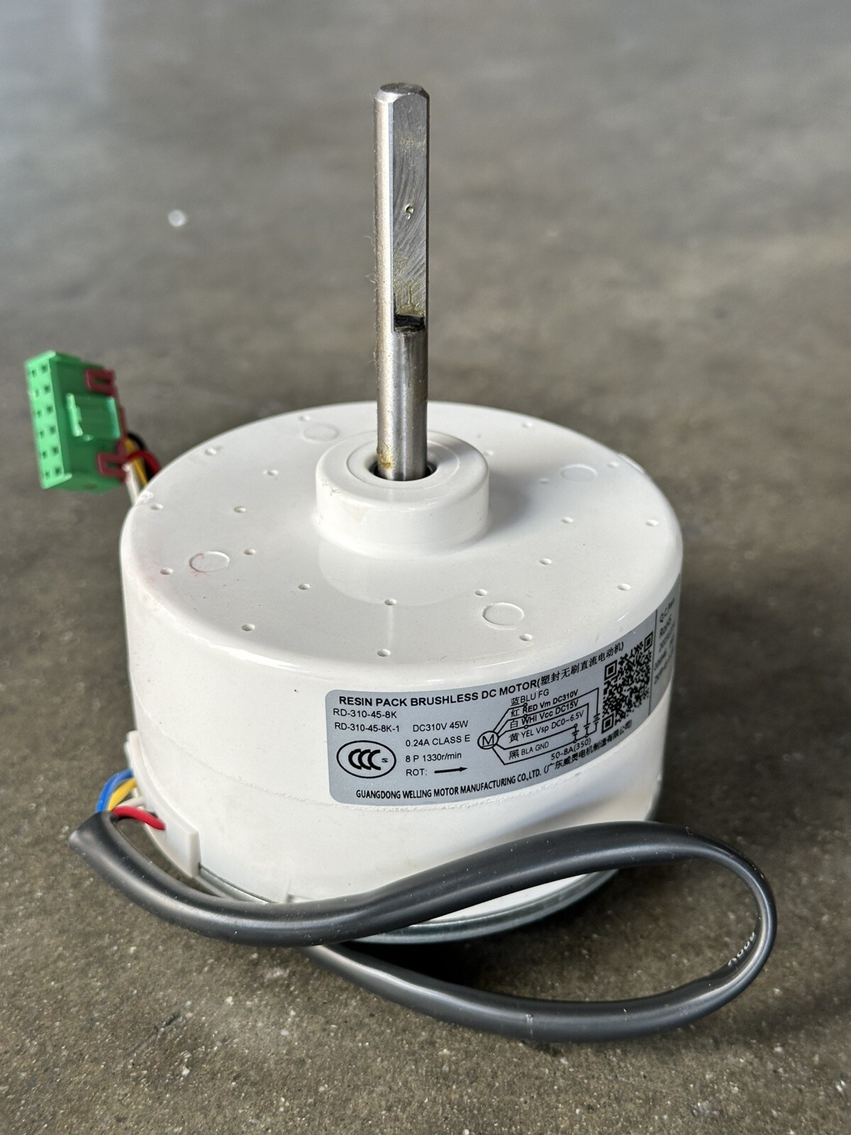 Mini Split Air conditioner DC indoor unit Fan motor 45W Replacement RD-310-45-8K