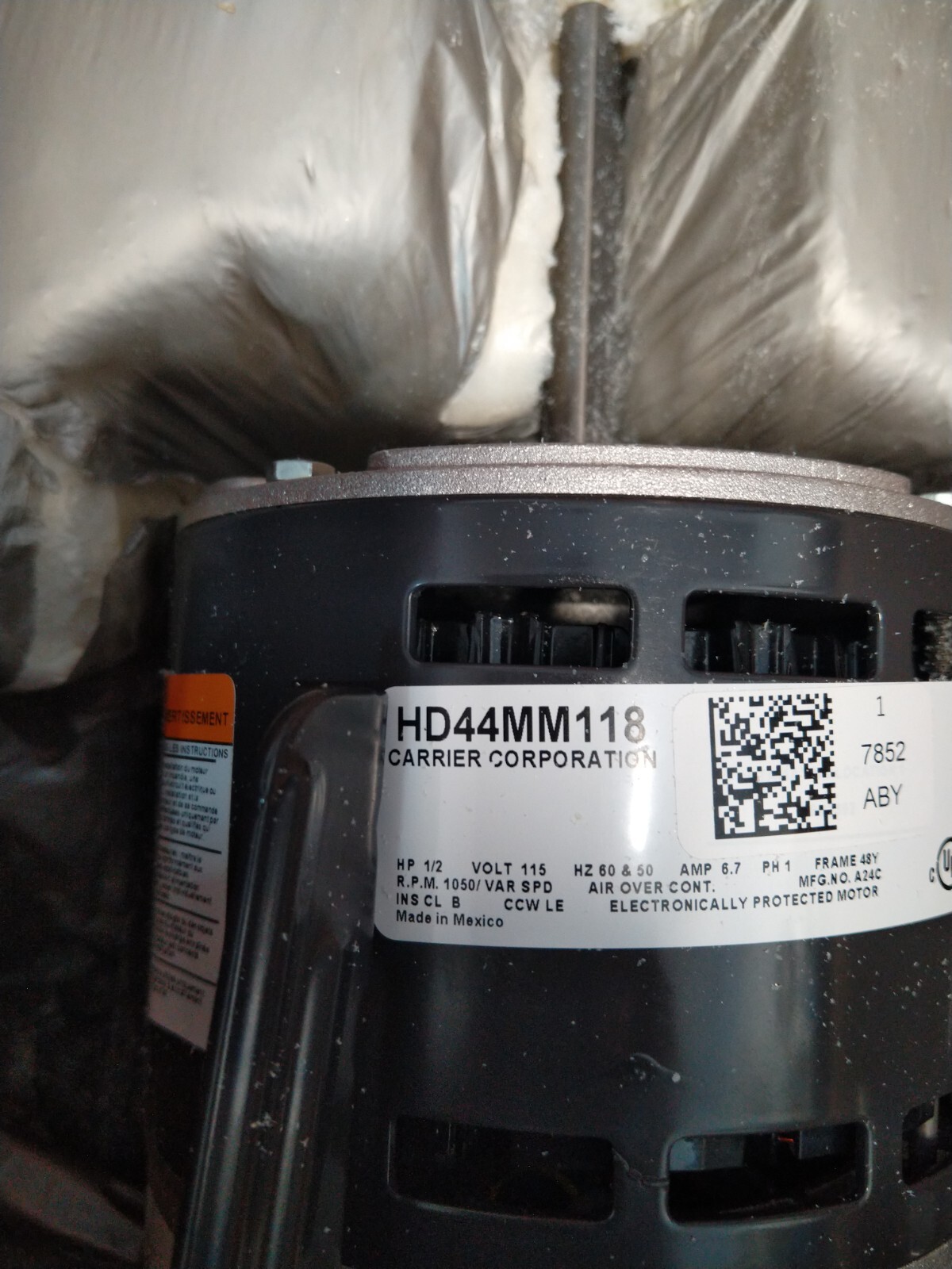 Carrier HD44MM118 HD44MM121 X-13 X13 1/2 HP CCWLE Blower Motor *FREE SHIPPING*