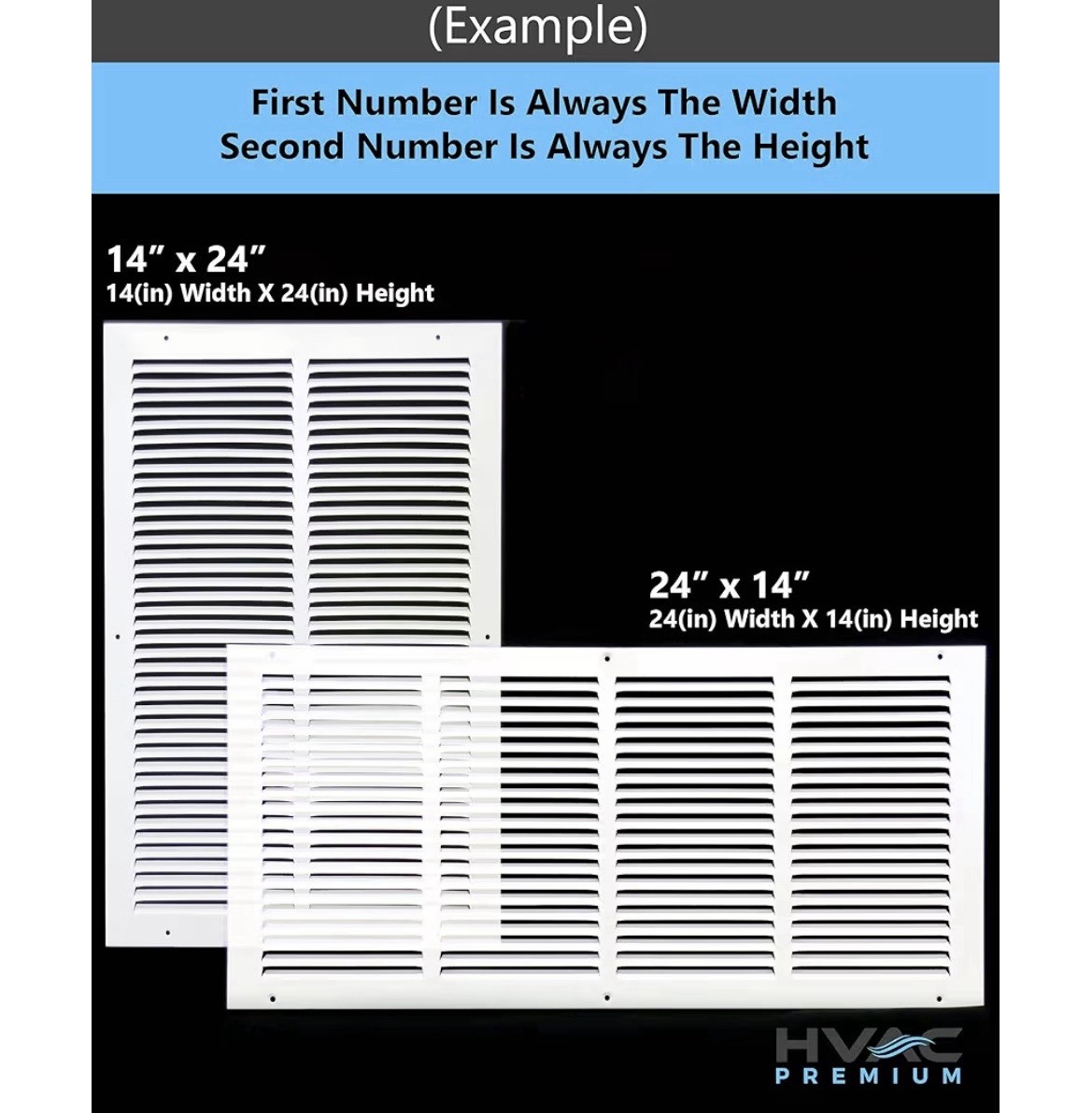 HVAC Premium White 30x8in Steel Return Air Grille Vent Cover Sidewall