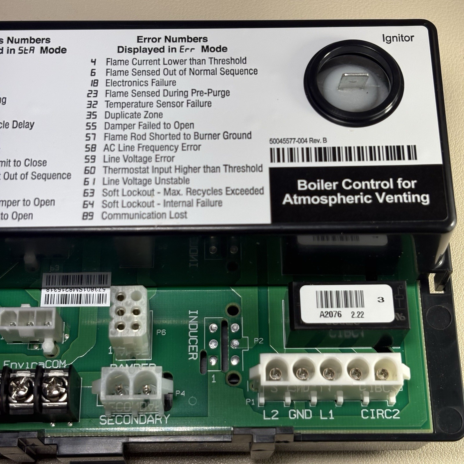 Crown Boiler 3505076 Control Board OEM Atmospheric Gas Boiler Module