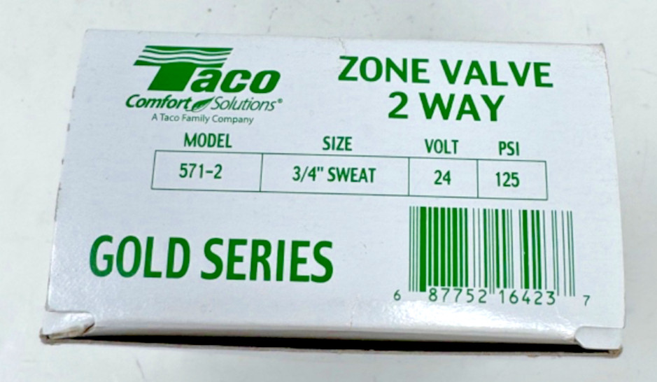 Taco 571-2 3/4-Inch Gold Series Zone Valve