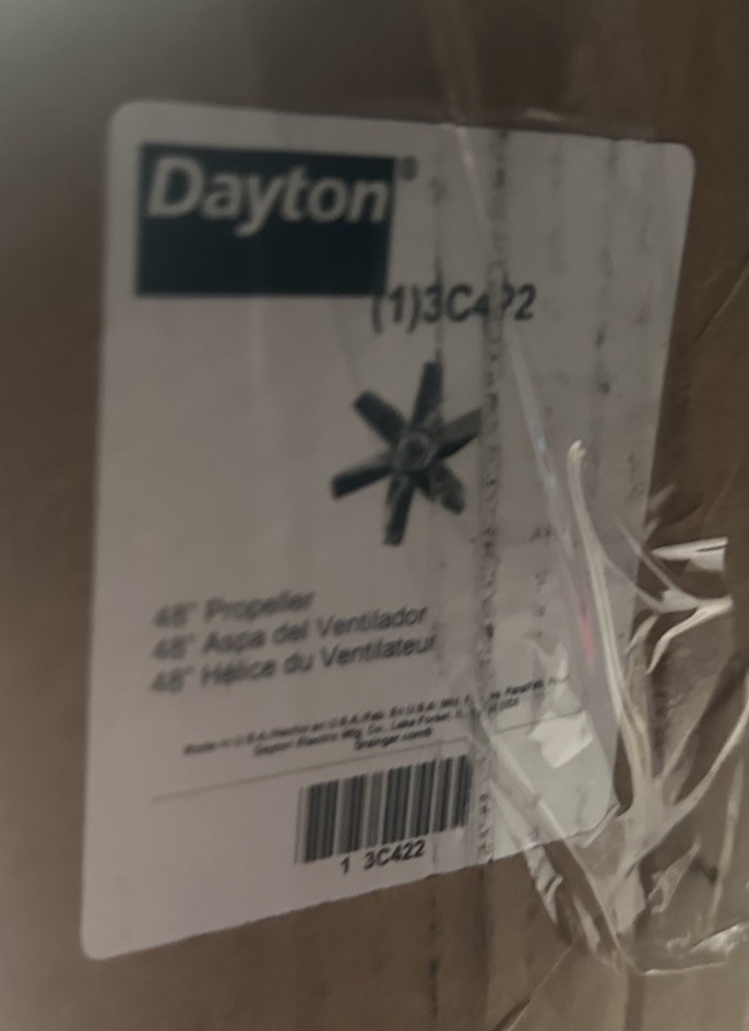 Dayton 166161 48″ Tubeaxial Fan Blade 3C422