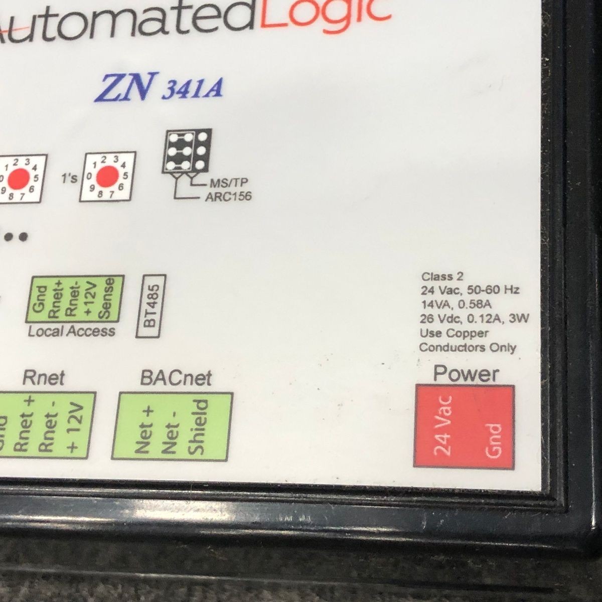 AUTOMATED LOGIC ZN 341A Programmable BACnet Zone Controller w/Damper Actuator