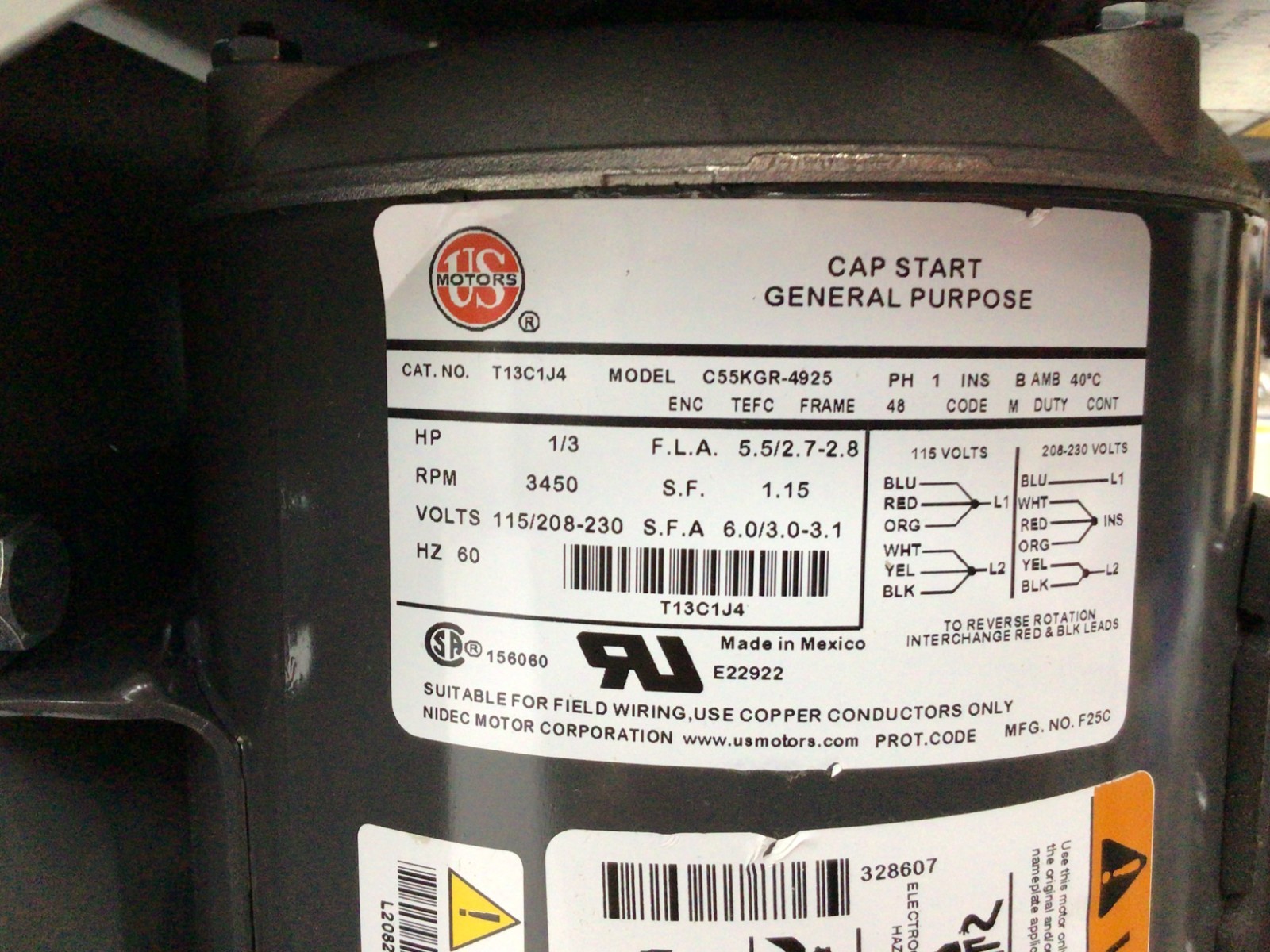 Dayton 48LX10 High Pressure Blower Wheel, Direct Drive Radial Blade 7-3/4 in Dia