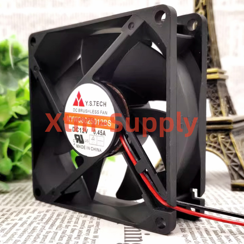 1pc brand new Y.S.TECH NYW08025012BS 8025 DC12V 0.45A chassis cooling fan