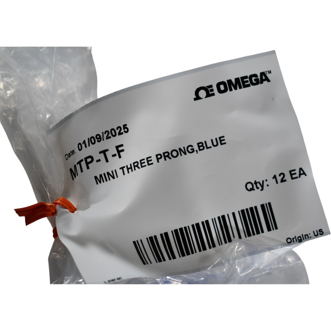 Pack of 12 NEW Omega MTP-T-F Miniature Thermocouple Connector 3 Prong Blue Femal