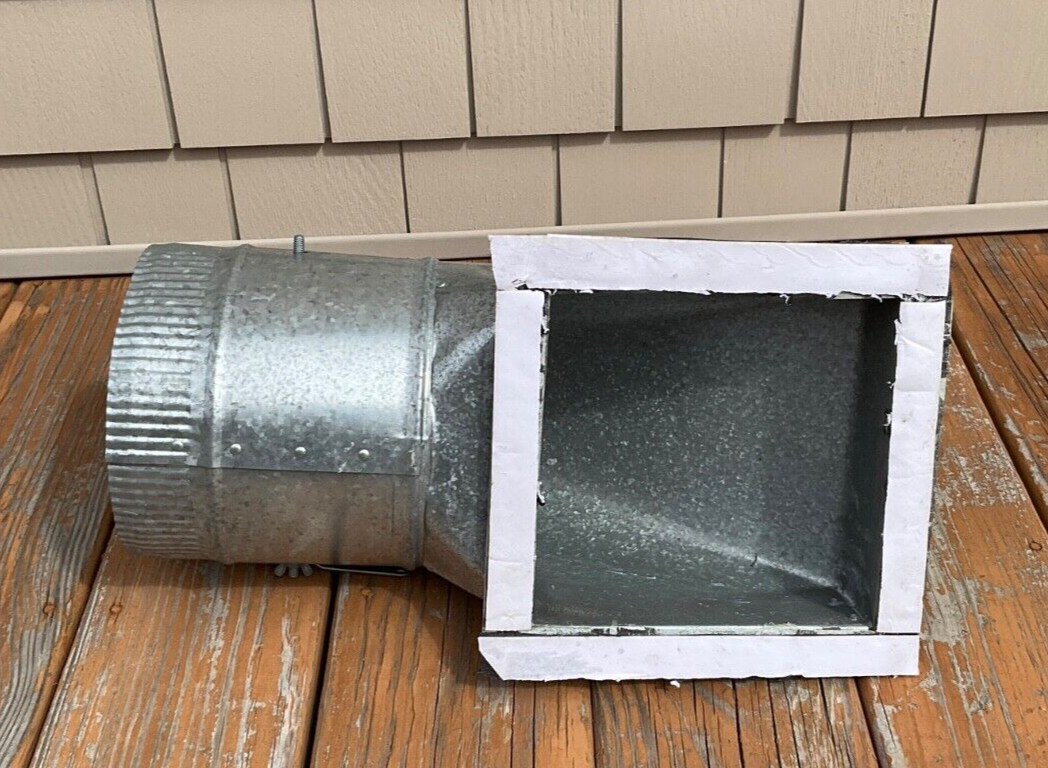 HVAC Duct 7” round stick on top take off with damper