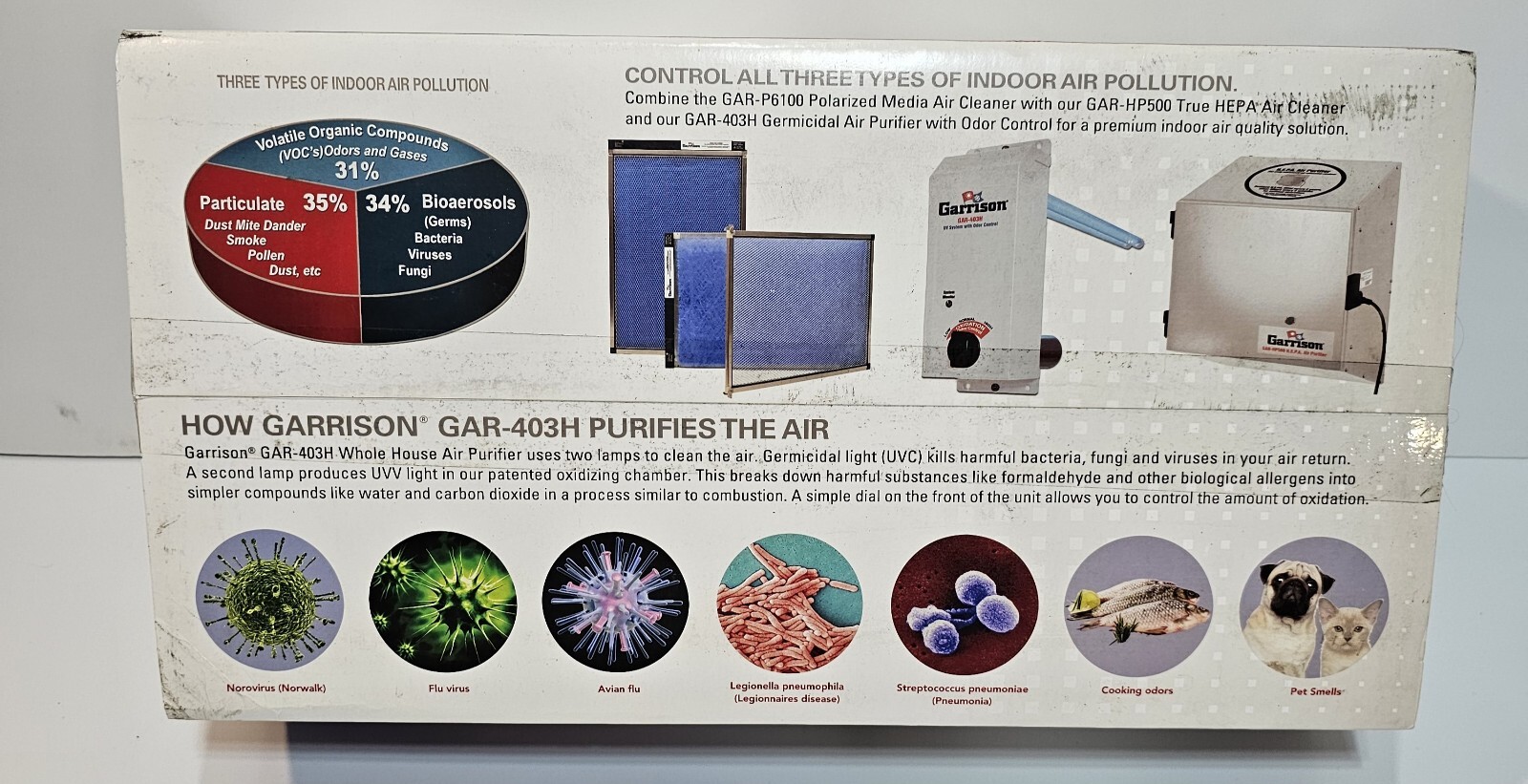 Garrison UV Air Duct Santizing System Allergens/Mold/Bacteria (EZ to Install)