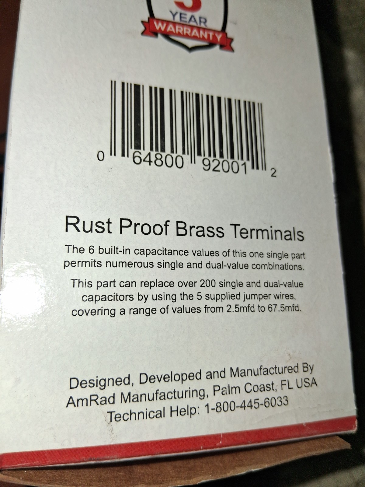 Mars 12200 Turbo 200&reg; Universal Capacitor – 2.5-67.5 MFD –