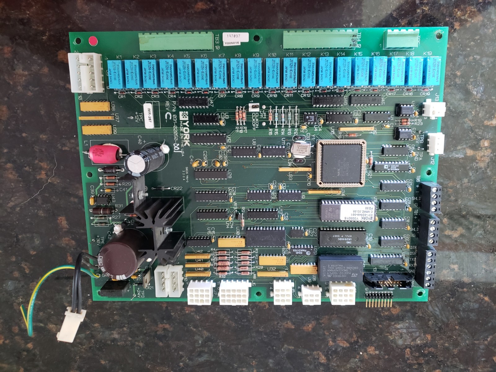 York 031-02050-001 REV C Control Board Chiller