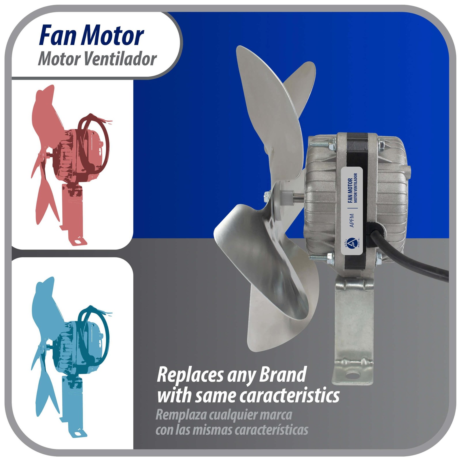 Appli Parts APFM-71E 7W refrigeration condenser and evaporator motor 115V 60Hz 0