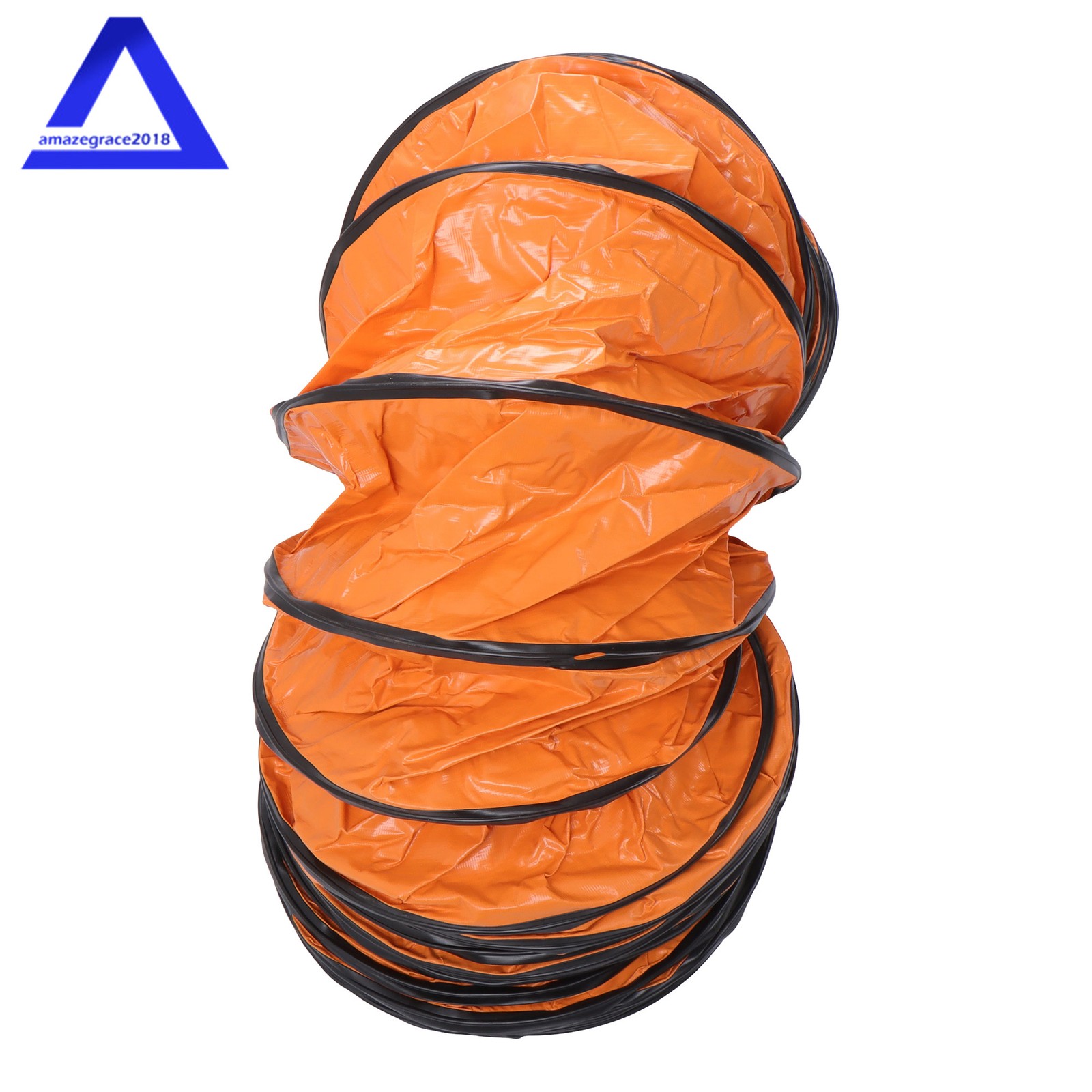 PVC Flexible Duct Hose for Ventilator Blower Fan w/ Rope & D-Ring 12″ × 32FT