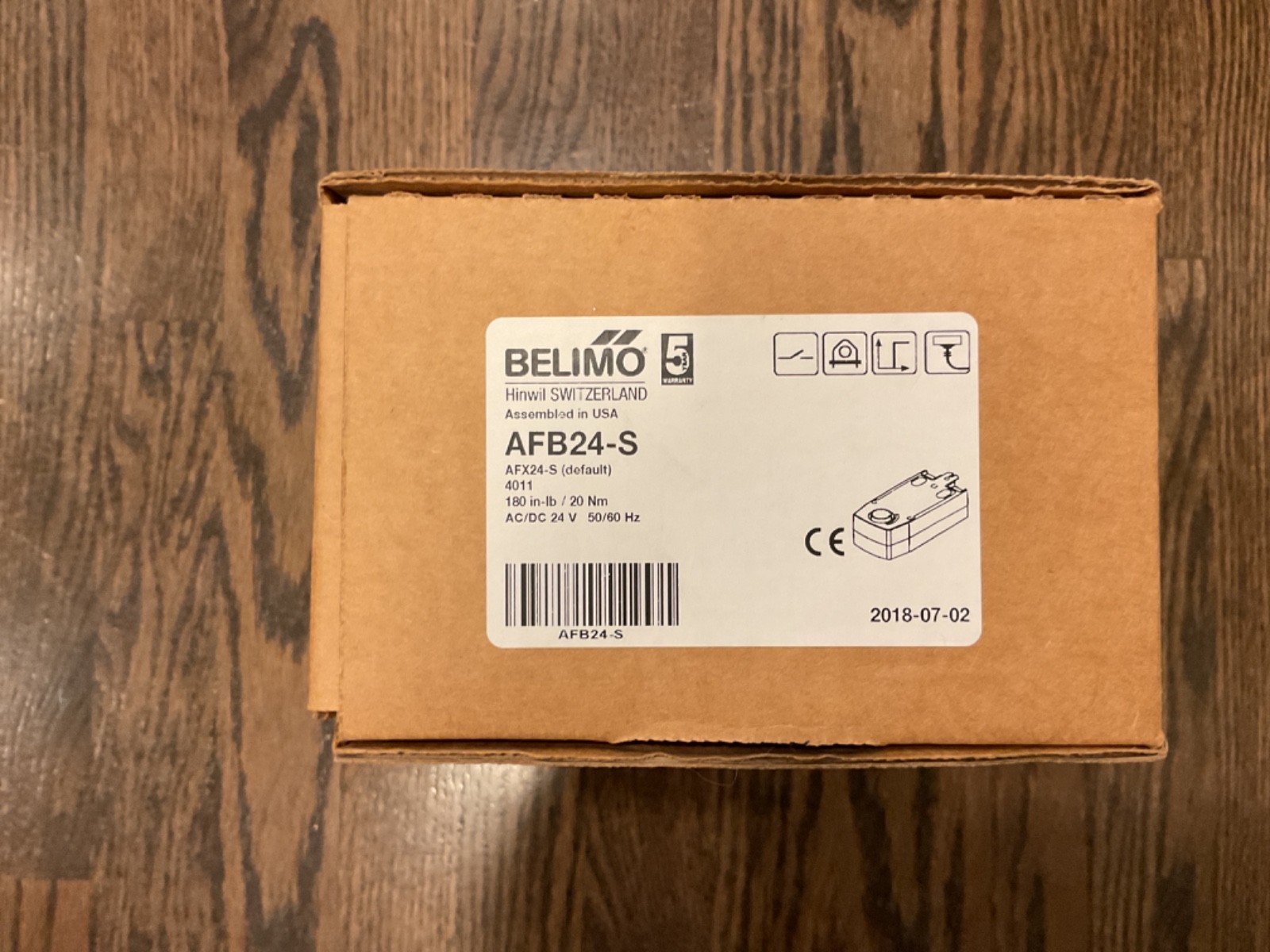 Belimo AFB24-S Spring Return Damper Actuator – Orange