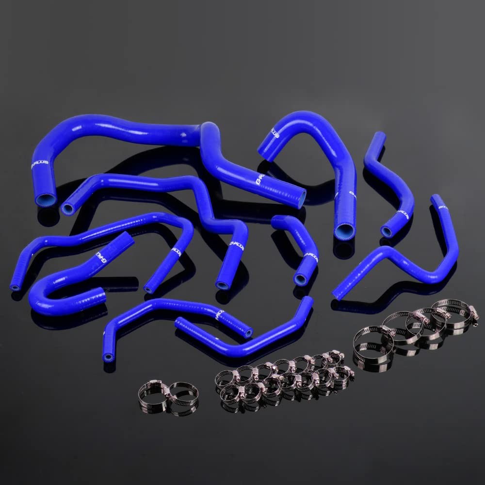 Silicone Radiator Hose Kit for CRV 1998-2001 Blue with Clamps