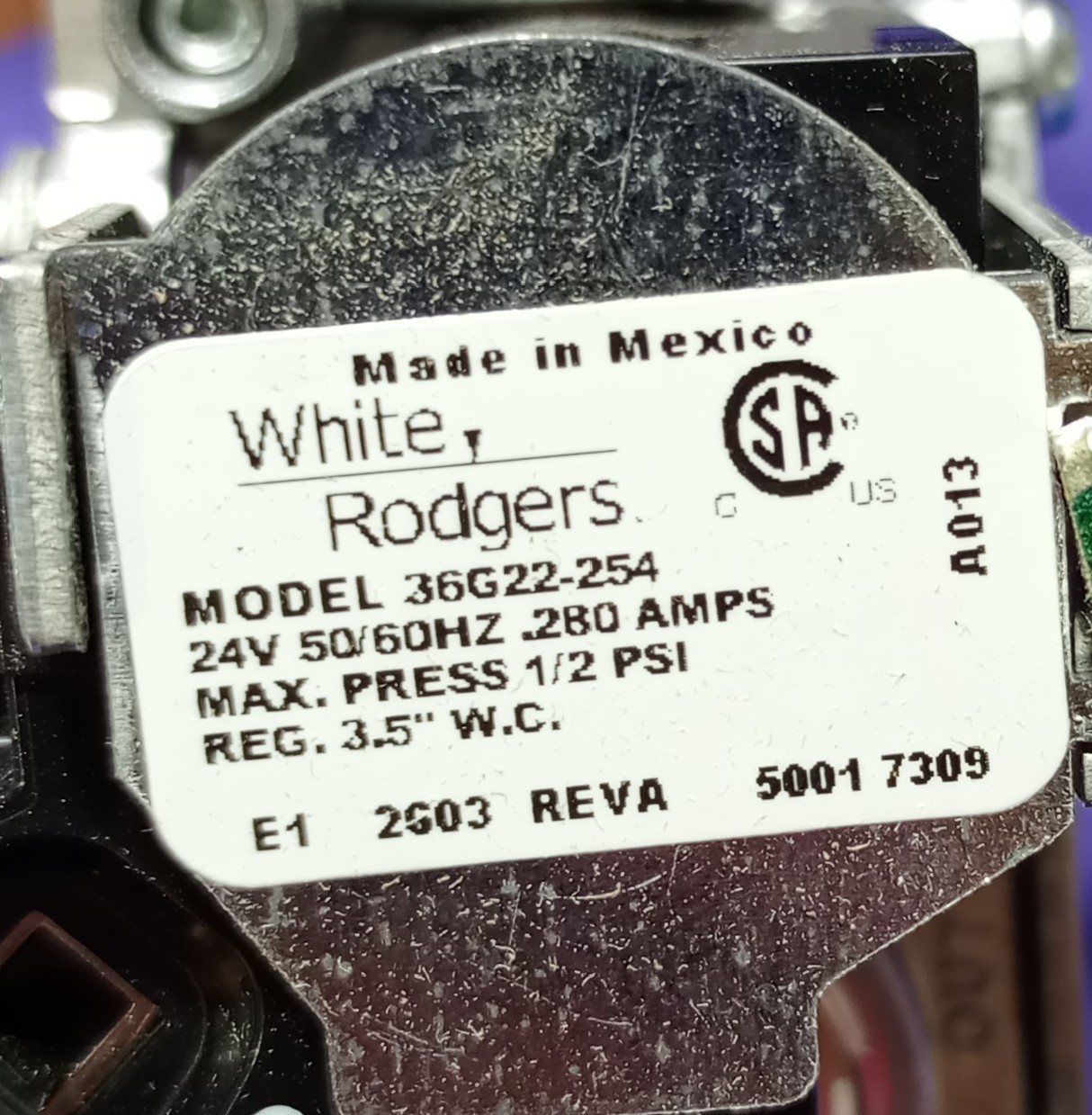 White Rodgers Copeland 36G22-254
