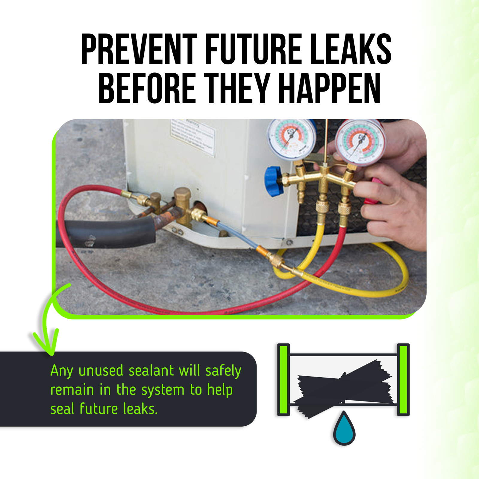 Leak Saver Direct Inject Refrigerant Leak Sealer 6 Pack HVAC & Automotive