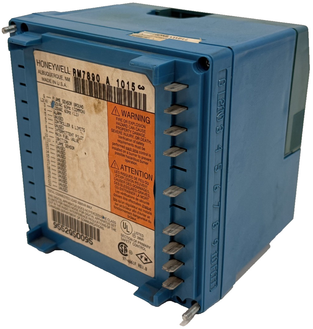 USED HONEYWELL BURNER CONTROL RM7890-A-1015 RM7890A1015