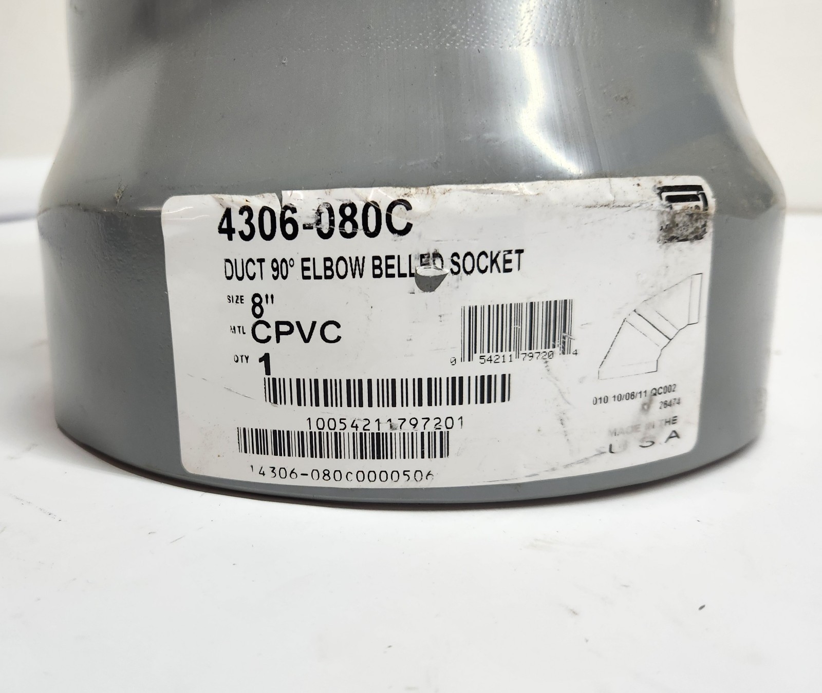 Spears 4306-080C 8″ CPVC 90° Belled Exhaust Duct Socket