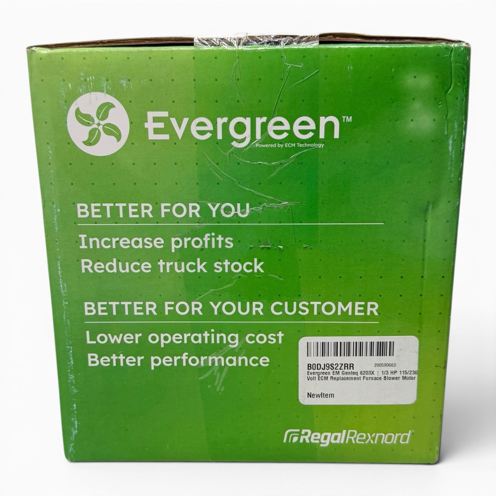 Brand New GENTEQ EVERGREEN EM 6203X INDOOR BLOWER MOTOR 1/3 HP SEALED
