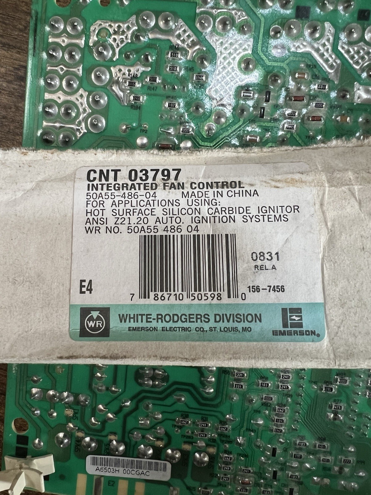 White Rodgers 50A55 486 04 Furnace Control Board CNT03797 New No Box