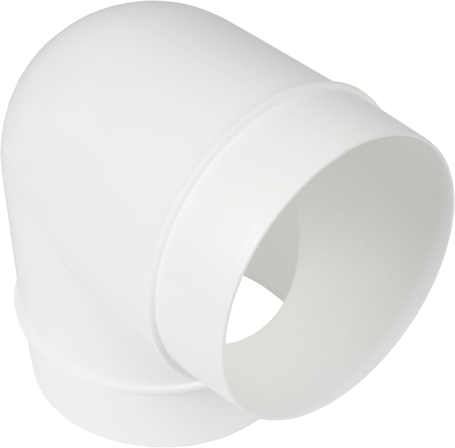 90 Degree 4 Inch Duct Elbow Pipe Connector – Round Flexible, Rigid PVC Pipe, Duc