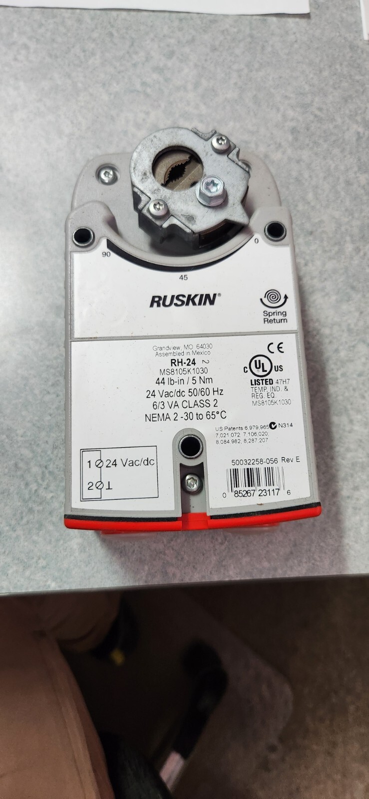Ruskin RH-24 Direct Coupled Actuator
