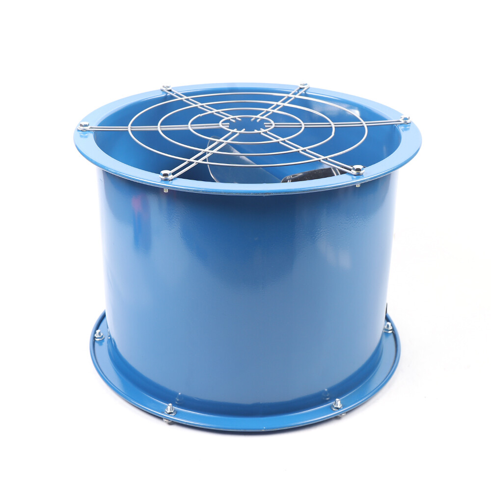 110V Cylinder Pipe Fan 250W Spray Booth Paint Fumes Exhaust Axial Fan 1420R/Min