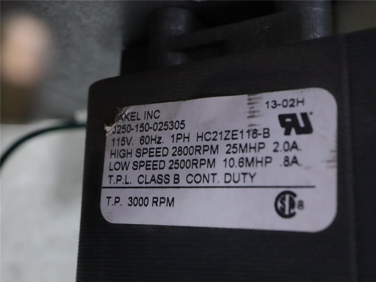 JAKEL Carrier HC21ZE118-B Draft Inducer Blower Motor Assembly J250-150-025305