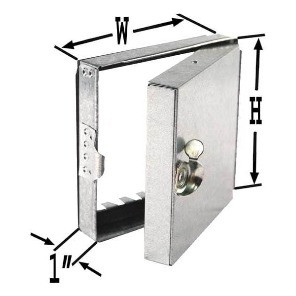Dayton 2Tfx2 Hinged Duct Access Door, 6 In. W, 6 In. H