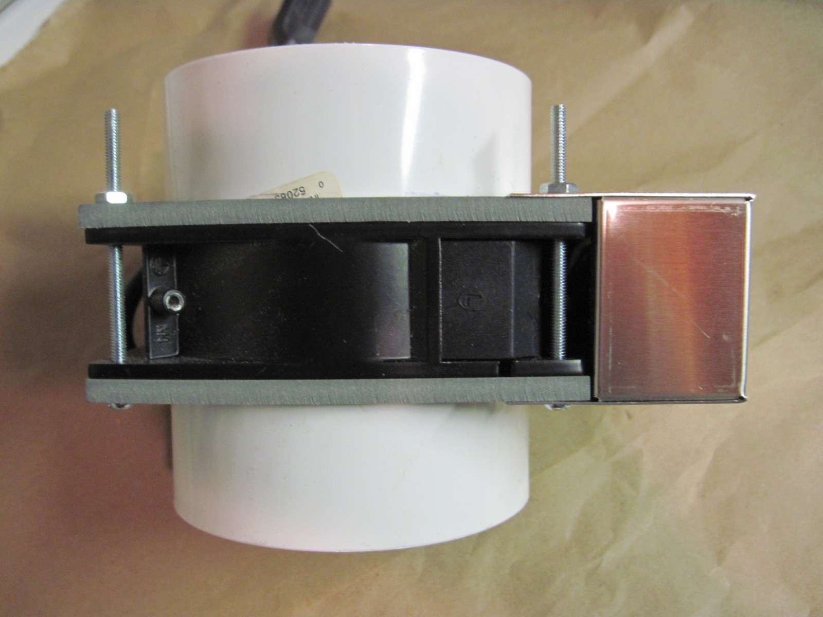 Radon Mitigation Fan w/ 3-Ft. Power Cord On/Off Switch, 115V 4″ PVC
