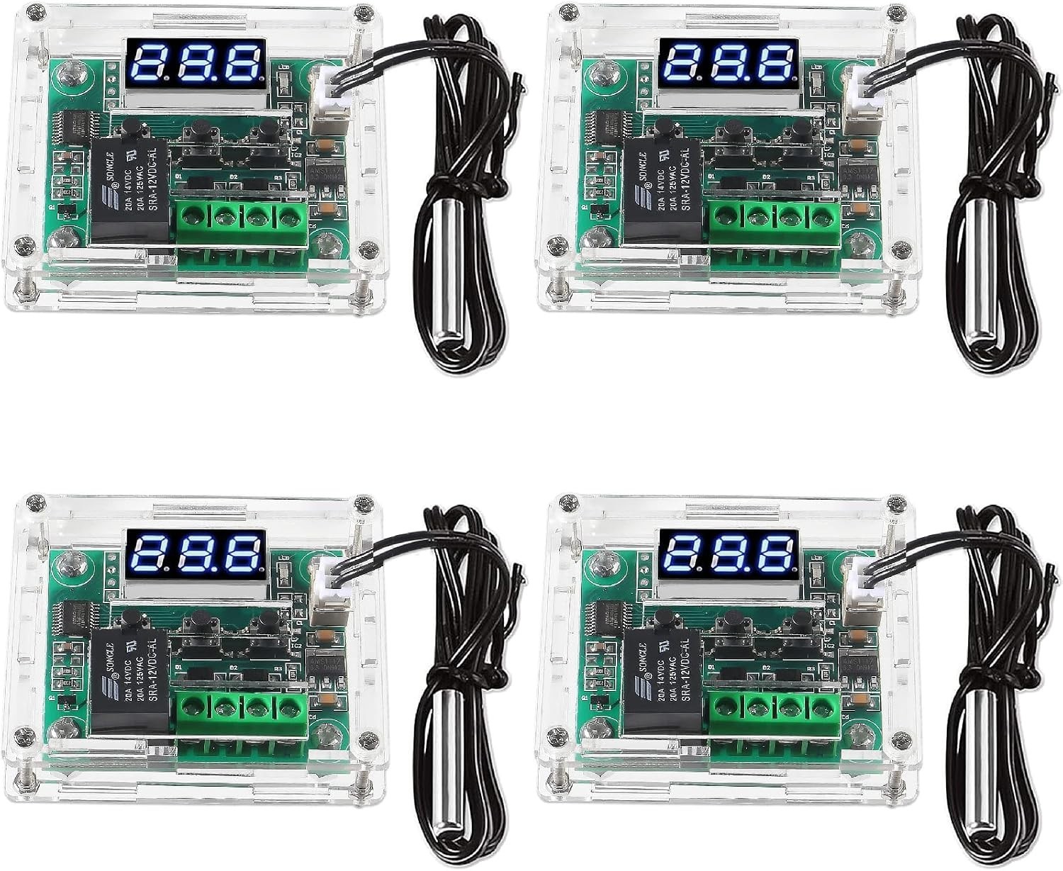 Reliable Waterproof Digital Temperature Thermostat – 4-Pack, Precise Control