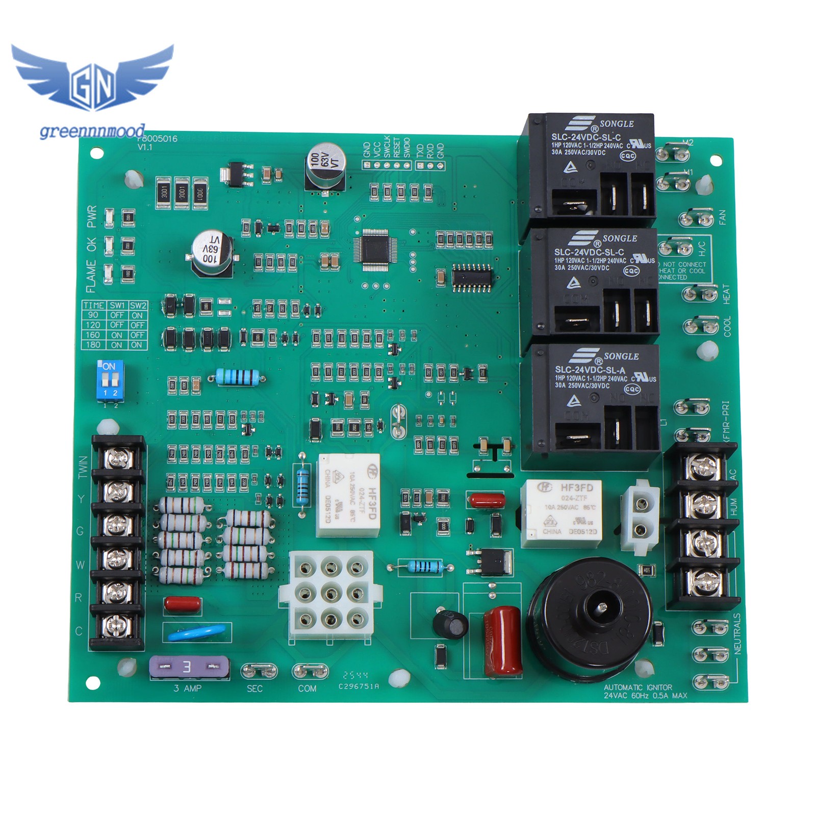 ICM292 Gas Furnace Control Board Fits 62-24140-04 / 62-24140-02 / 62-24140
