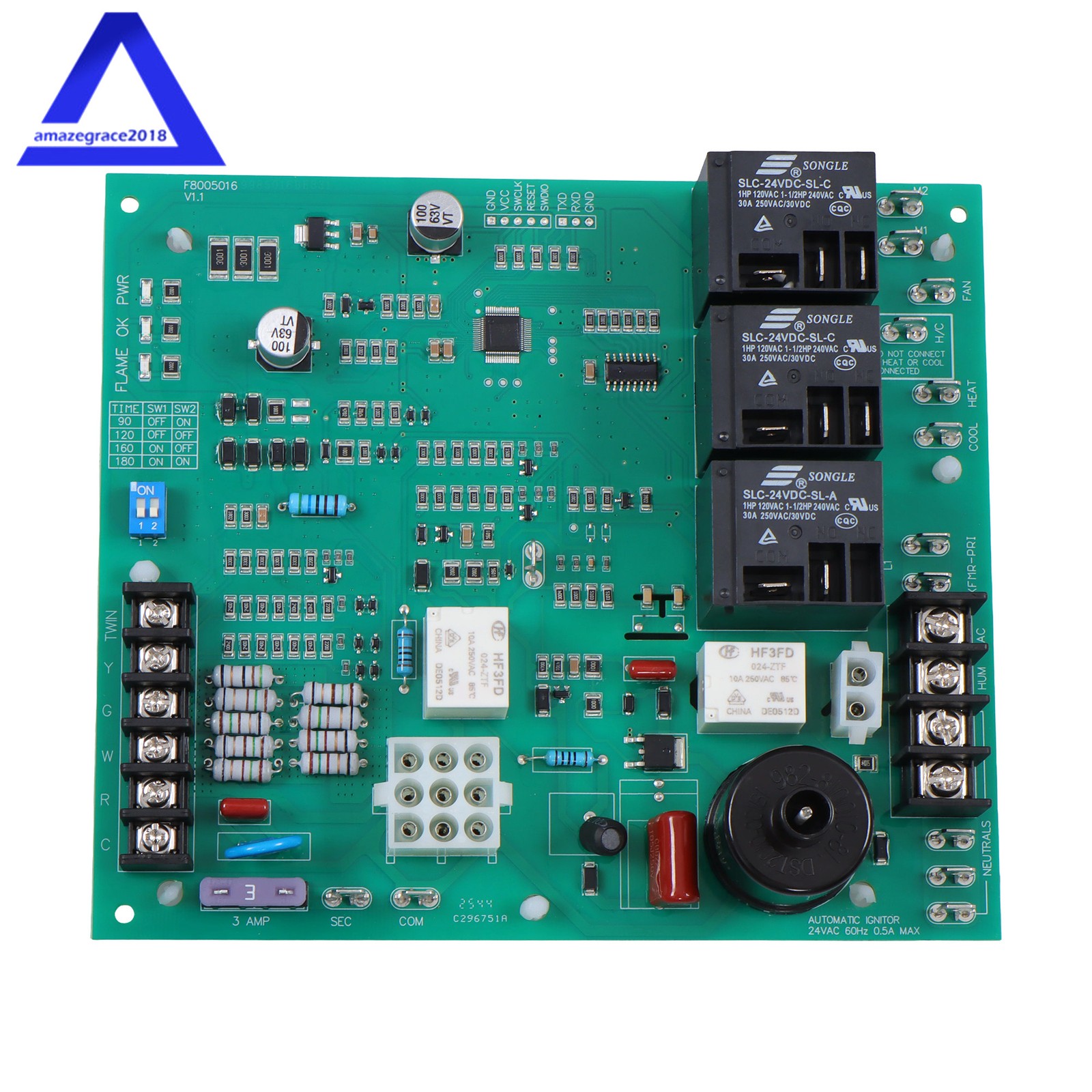 ICM Controls ICM292 Furnace Control Circuit Board 62-24140-04 / 62-24140-02