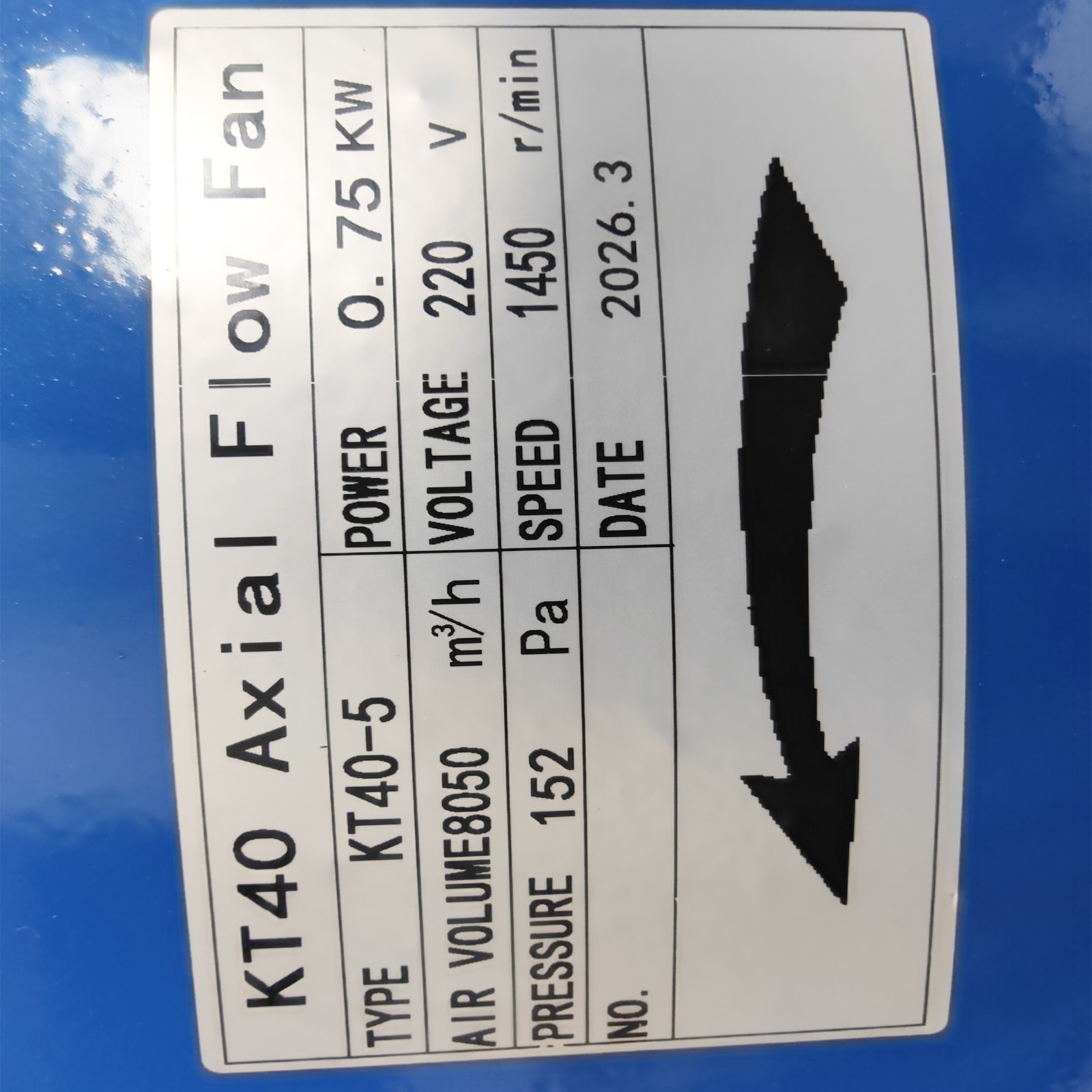 220V 750W 20″ Axial Blower Fan External Motor 4738CFM Industrial Ventilation