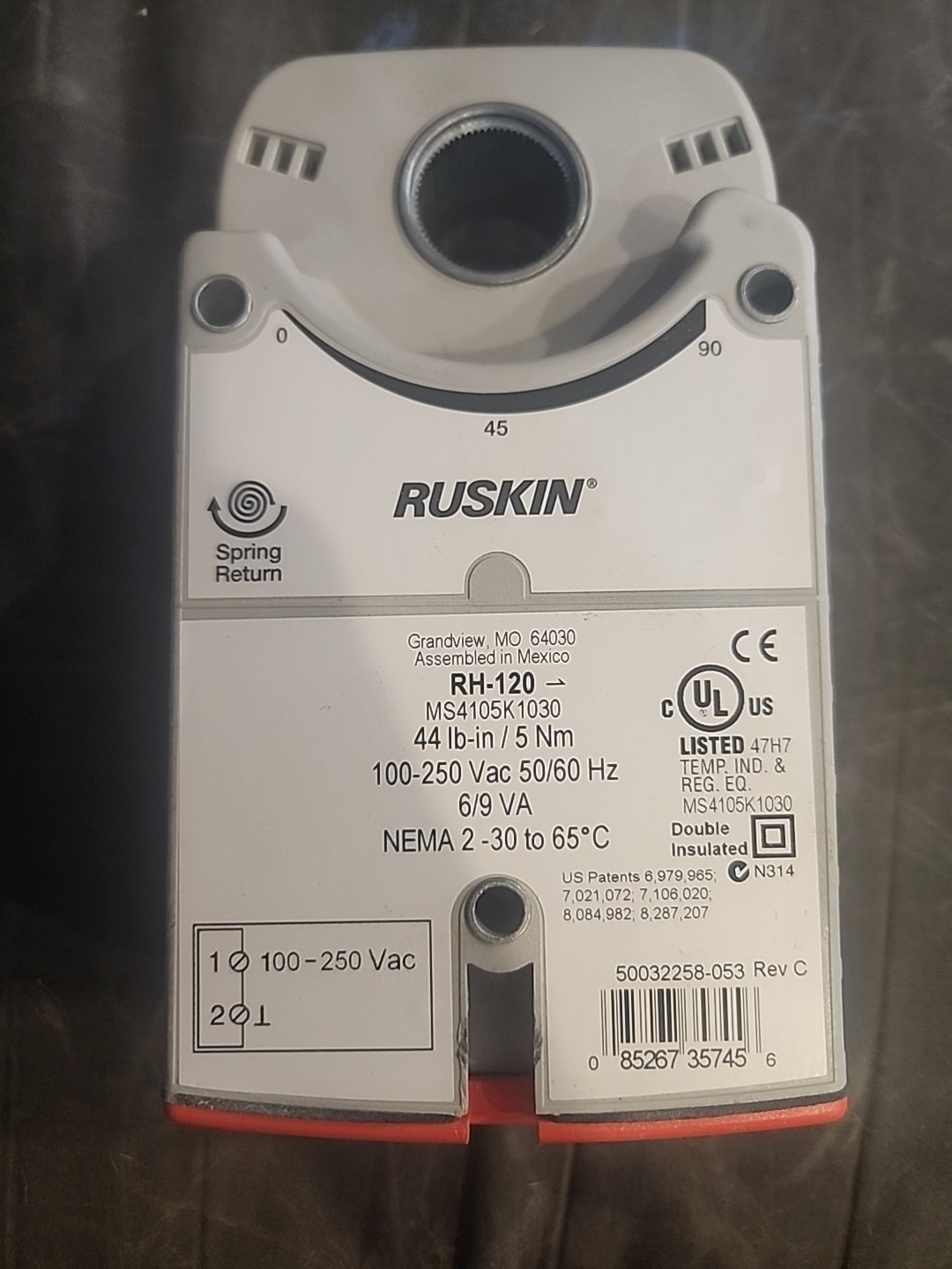 RUSKIN RH-120 Actuator