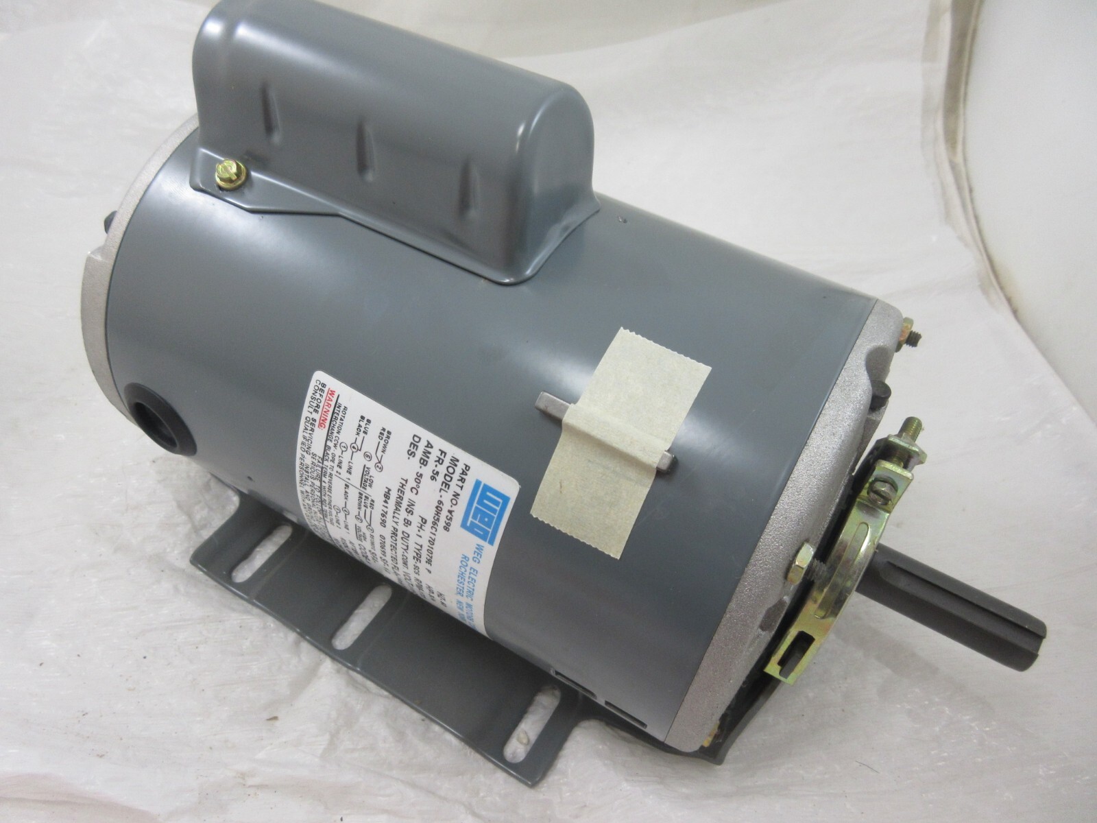 3/4 HP W204 WEG ELECTRIC W598 30H56C17D1079E CRADLE MOUNT MOTOR 115/230 V 1725