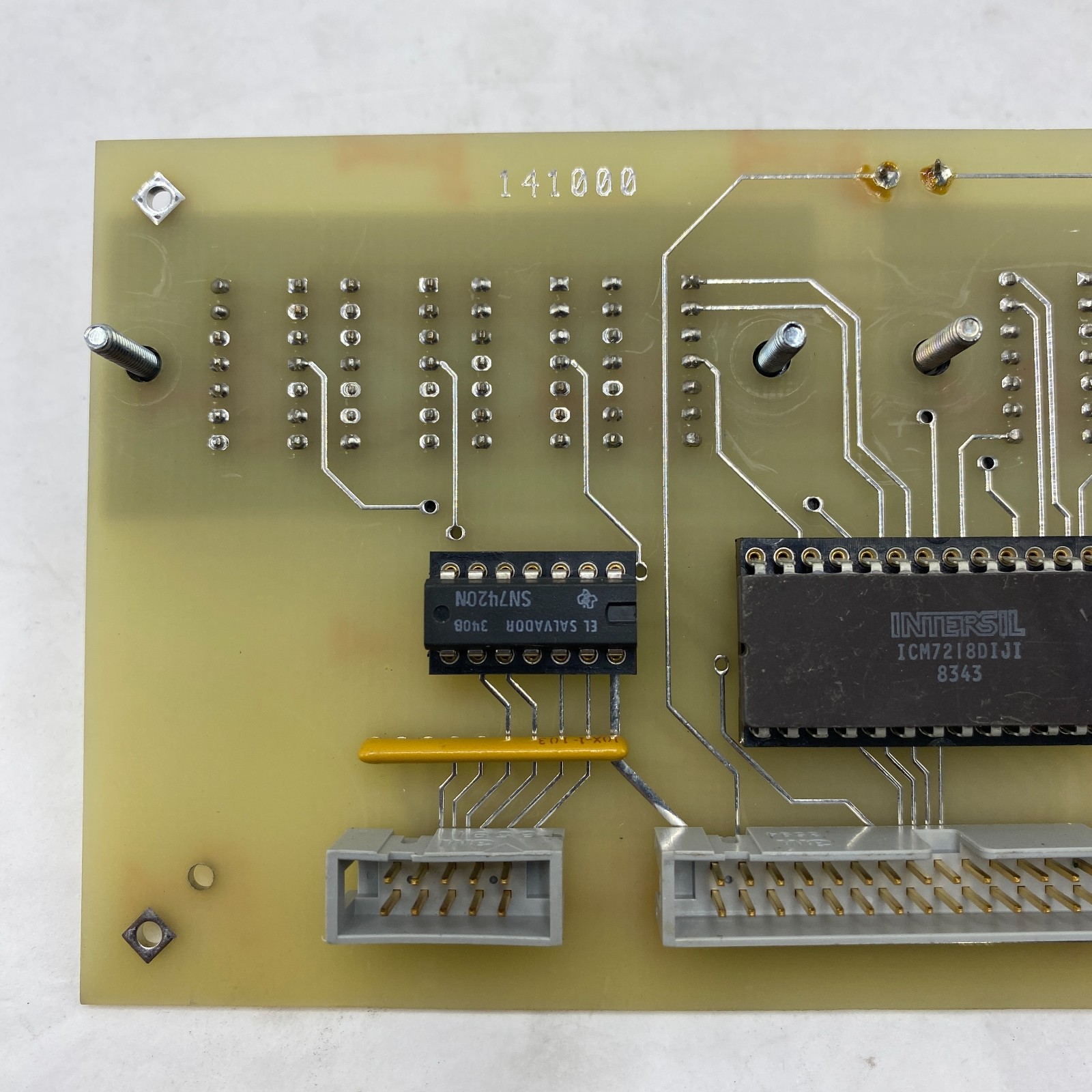 Vintage Industrial Keypad Panel & Display Board Intersil ICM7218DIJI SN7420N