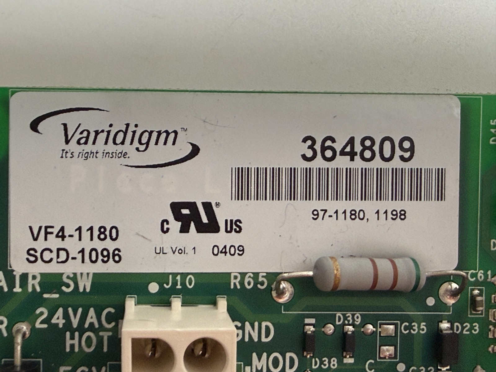 York Luxaire VARIDIGM 364809 Control Circuit Board SCD-1096 VF4-1180