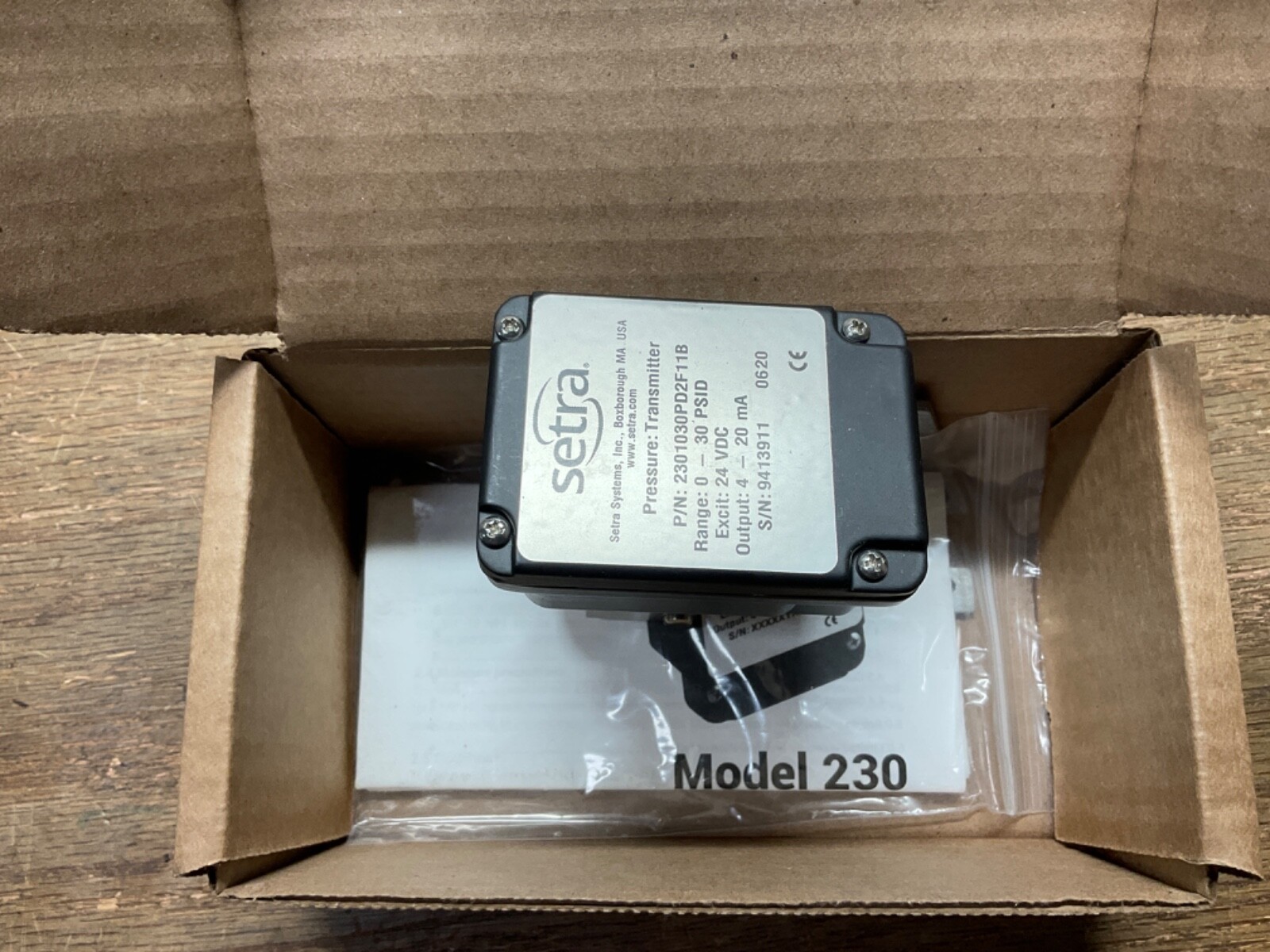 Setra Model 230 Wet-Wet Differential Pressure Transmitter 2301030PD2F11B