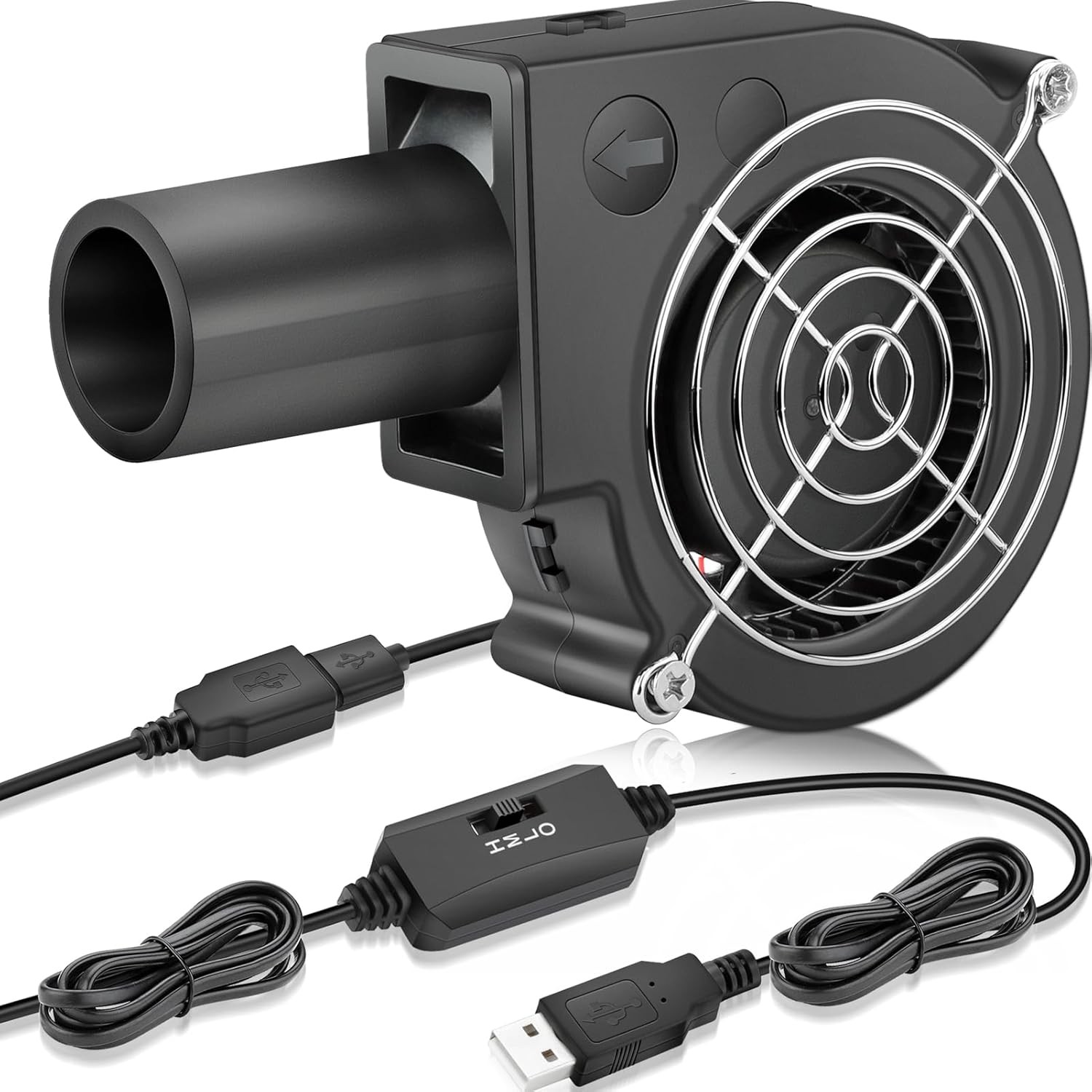 97mm x 33mm USB Blower Fan with Speed Control, Small 5V DC Brushless Centrifugal